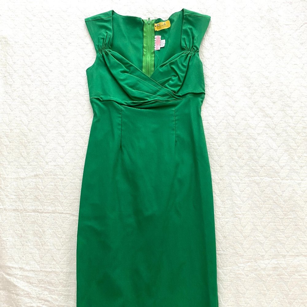 Pinup Couture Green Erin Wiggle Dress Size S